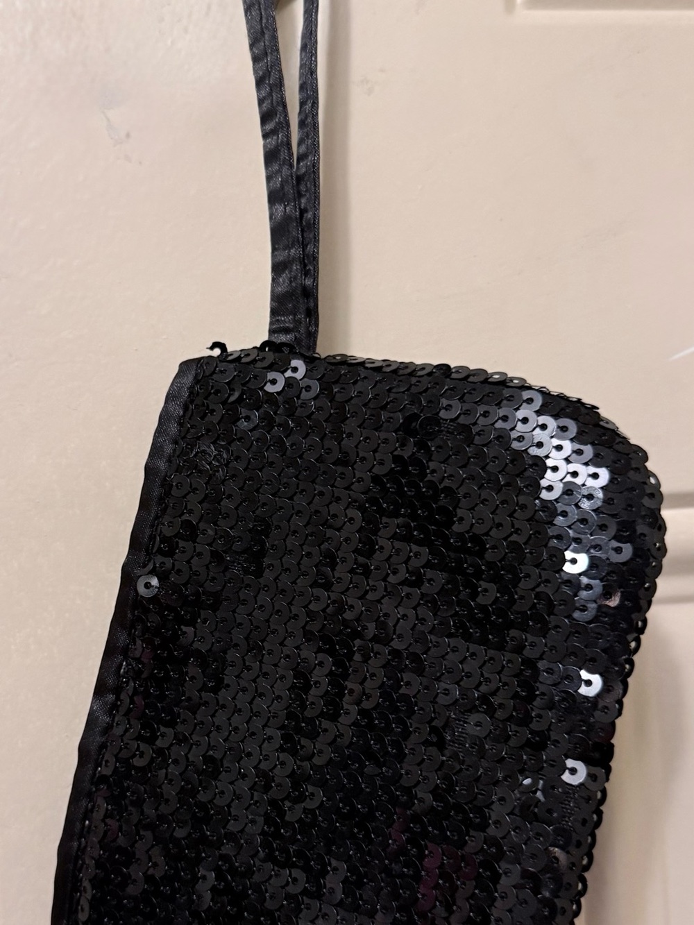 Candie’s Black Sequin Wristlet